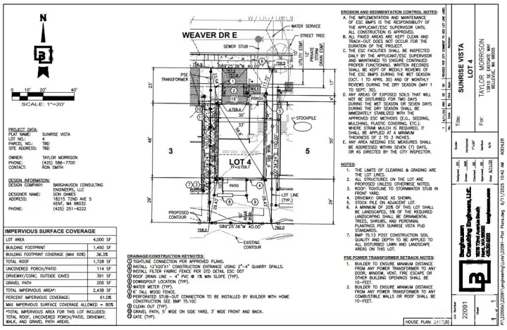 760 Weaver Drive E Preliminary Plot Plan