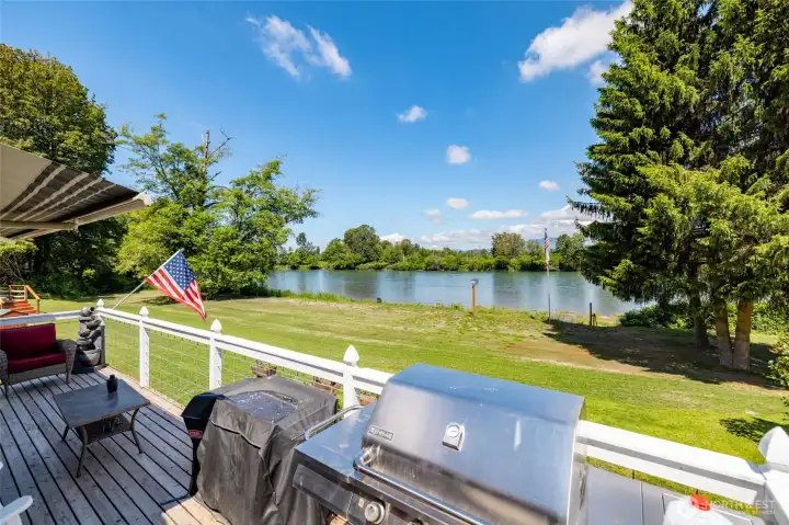 Gorgeous river views from the patio of the main house.