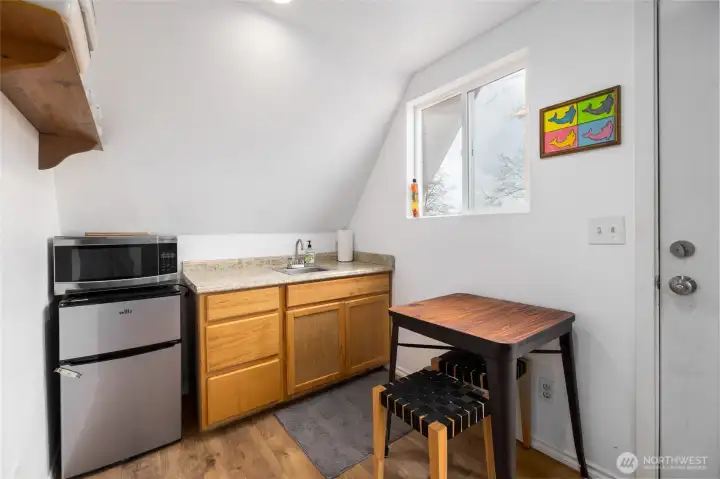 Kitchenette in cabin. Kitchenette in cabin.