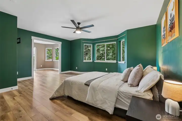 Primary bedroom with and additional office room