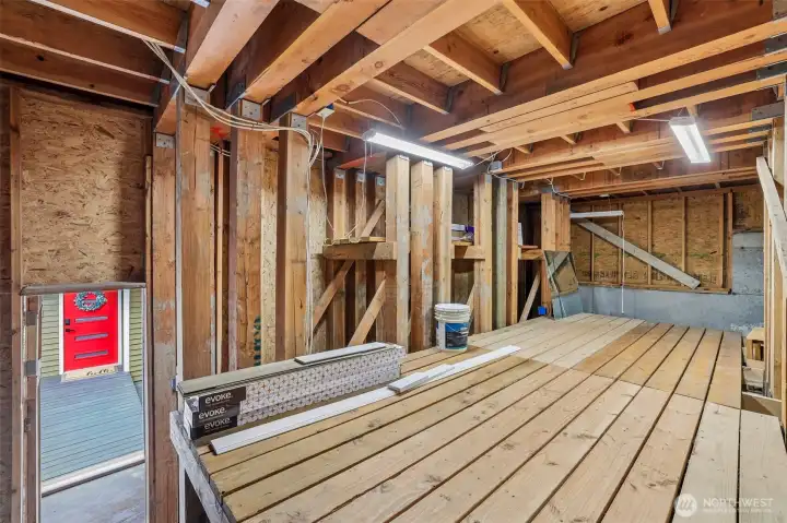 Large storage space in garage