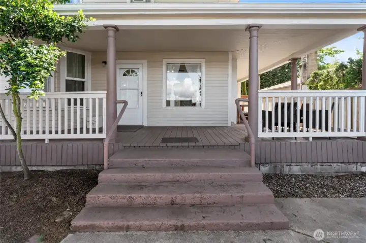 Wonderful wrap around front porch Wonderful wrap around front porch