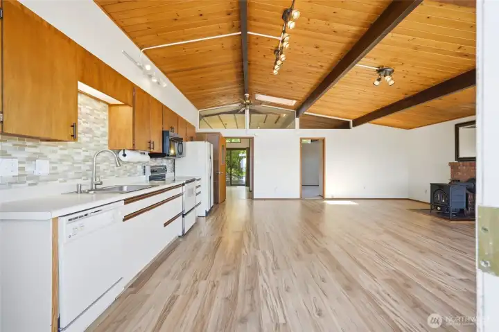 Open Living Area & Kitchen