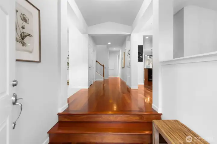 Dramatic vaulted foyer
