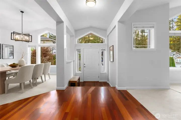 Elegant + open entry-way