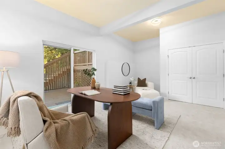 Extra room downstairs great for working from home