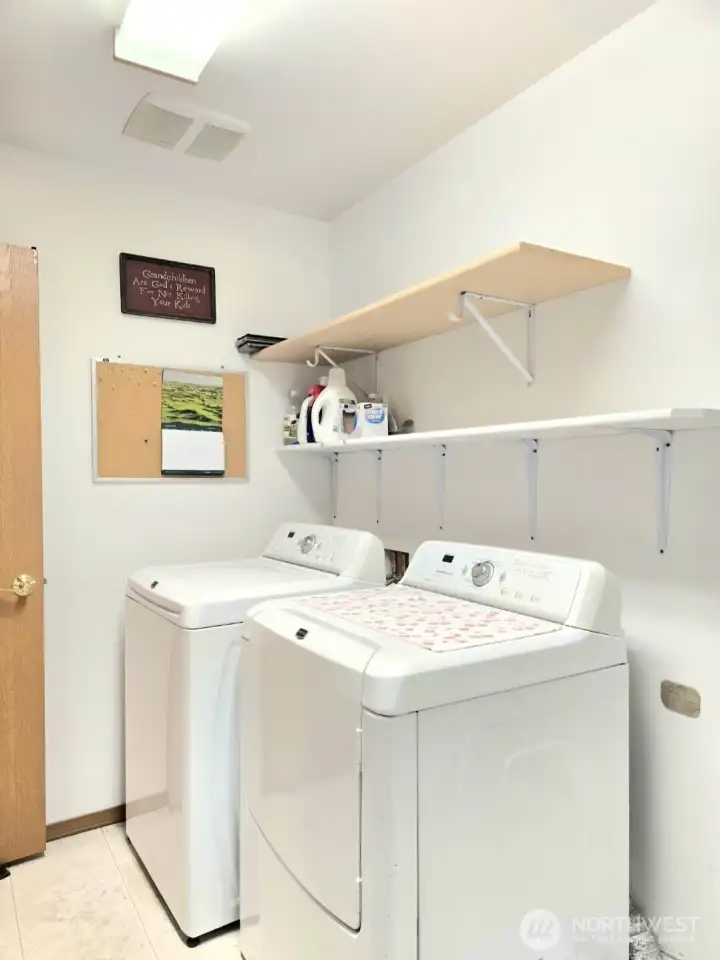 Washer and dryer stay.