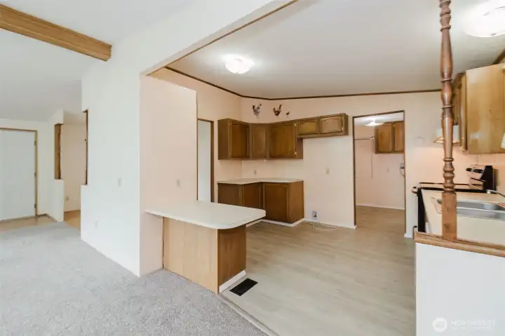 There's 3 different ways to access the kitchen!