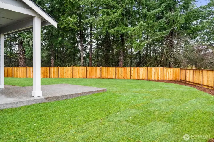Patio, landscaped, irrigated and fully fenced. Patio, landscaped, irrigated and fully fenced.