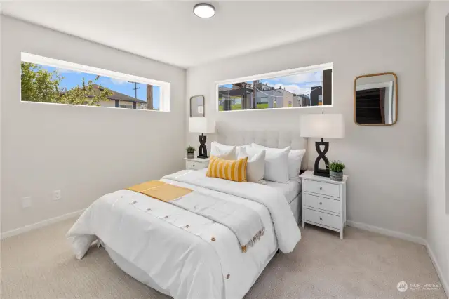 Charming bedroom with a warm color palette and inviting atmosphere.