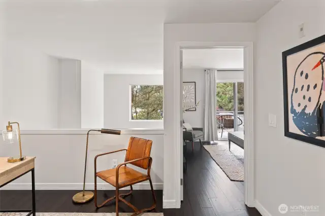 Loft space could be an office, exercise space, den.