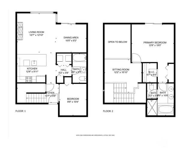 Over 1200 sf of living space! It lives more like a townhome.