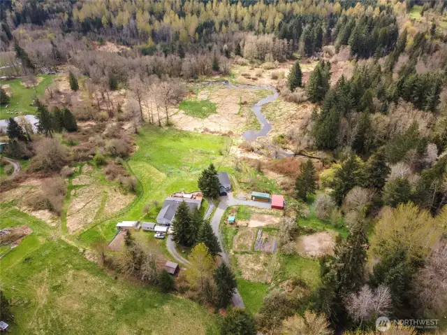 Enjoy the privacy of this generous acreage.