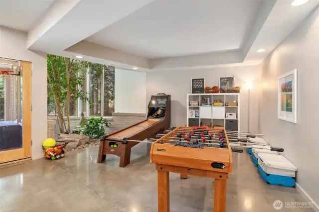 Recreation Room - Coffered Ceilings