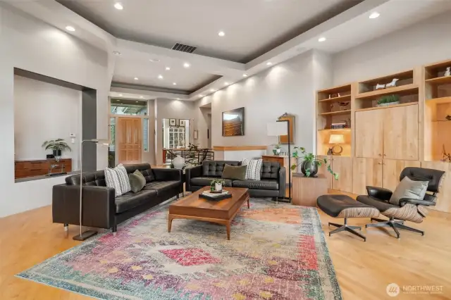 Great Room - Coffered Ceilings