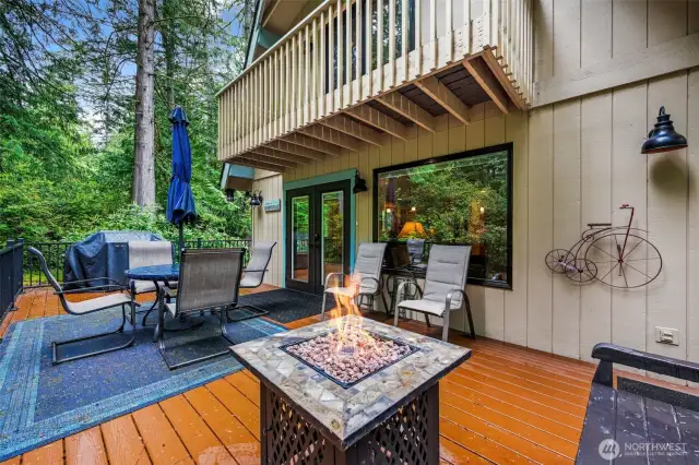 The deck is spacious and connects easily to the indoors to expand your entertaining to the inside.