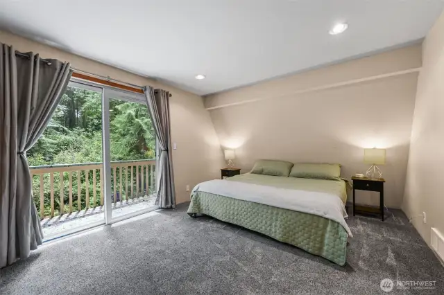 Primary Bedroom with private deck.