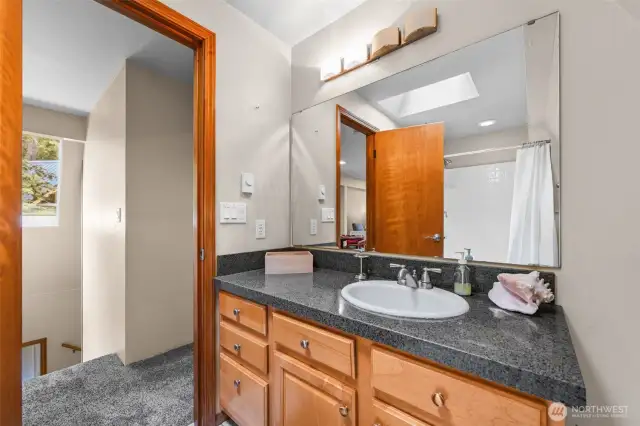 3/4 bath to share upstairs