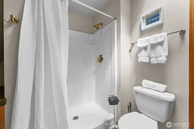 Large, walk-in shower