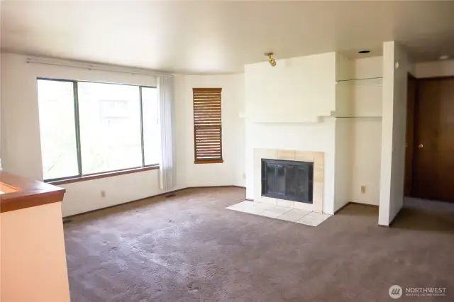 A view into the living area.  All of the carpets have been professionally steam cleaned.