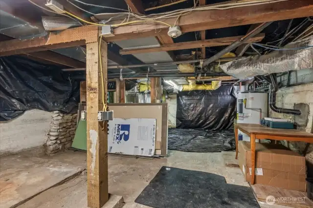 Basement with lots of storage
