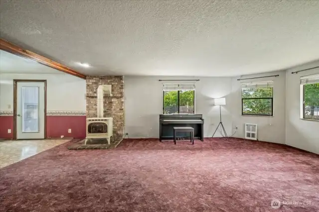 Large living room with ample natural light