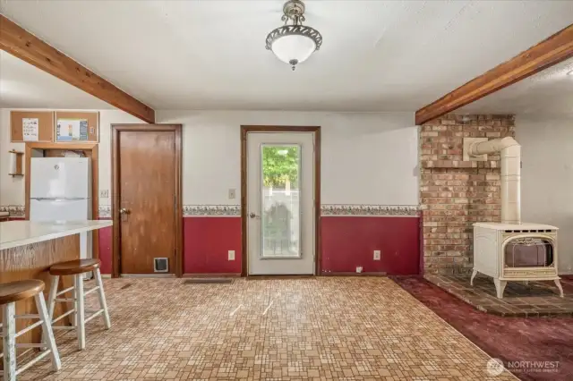 Door leading to deck area