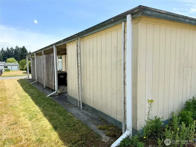 Carport-side of home.