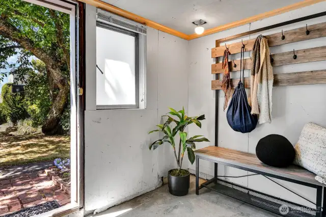 Basement entrance/mud room.
