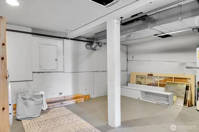 Ample dry and clean storage in the basement.