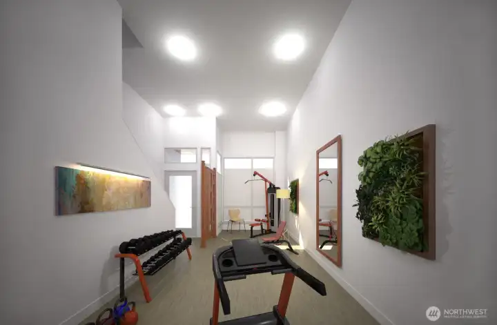 1st floor flex space Zoned for commercial use virtually staged.