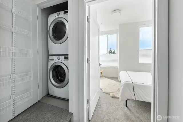 Laundry next to primary