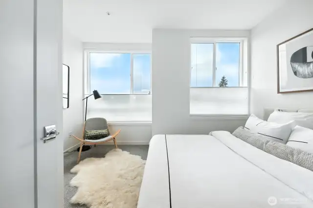Primary bedroom with views