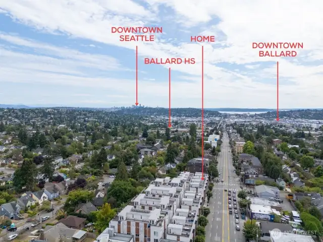 The home is centrally located in the heart of Whittier, Ballard