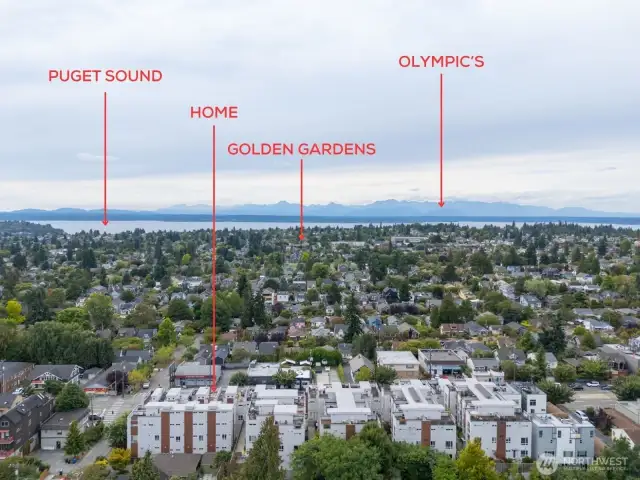 Scenic views from the private roof top deck. Short walk to everything Ballard
