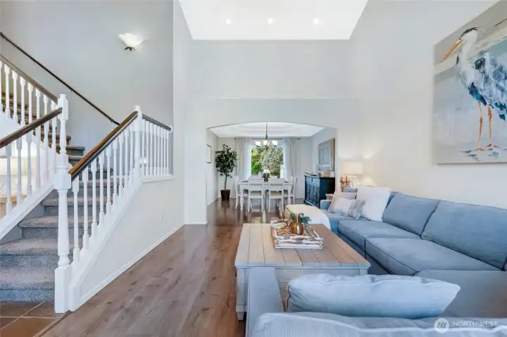 Living room to dining room