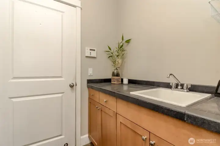 mudroom off the garage and separate from the laundry room