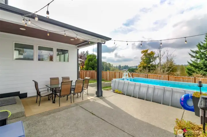 large outdoor patio with room for all of your entertaining dreams