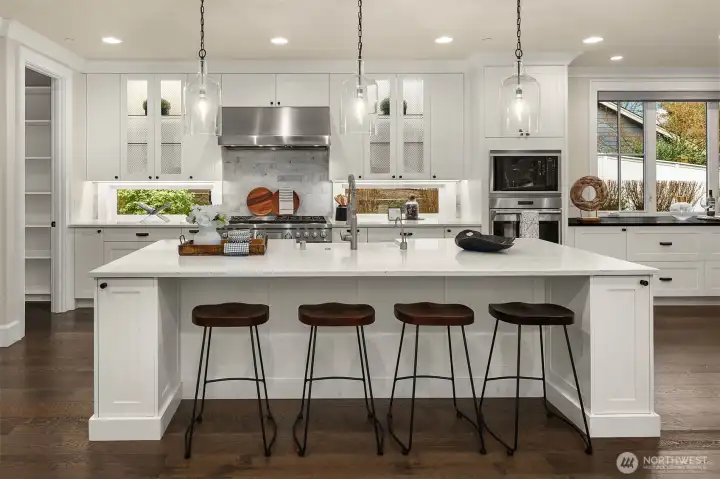 Easy to be part of the conversation as you prepare meals.