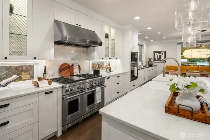 Lots of counter space and high-end appliances.