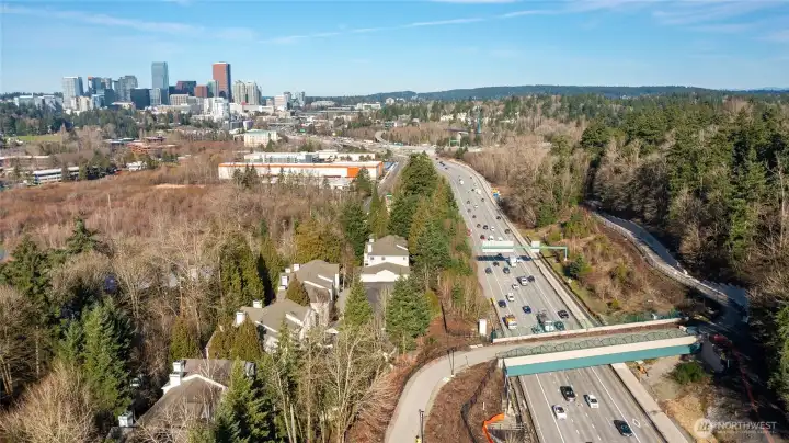 the NEW EASTRAIL trail is under construction. Slated to open Fall 2026. will provide a level paved trail to Wilburton light rail station 1.5 miles north.