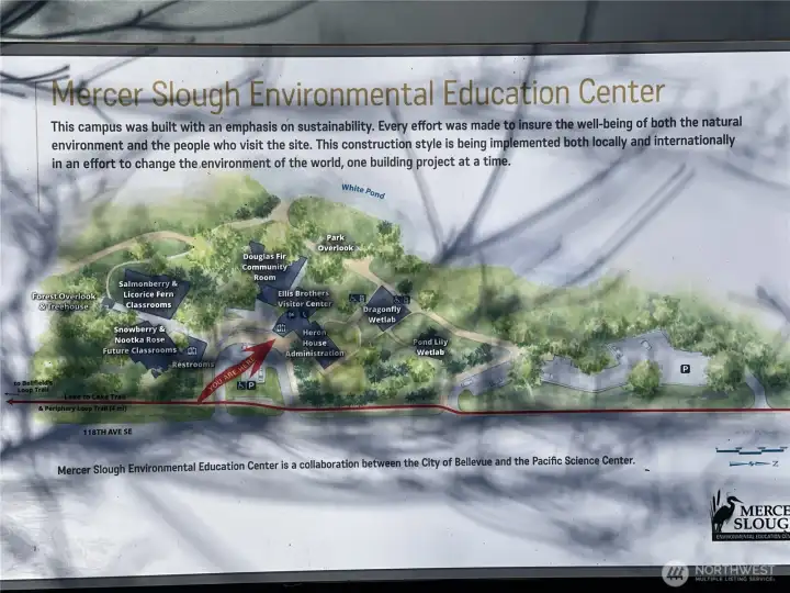 The park's Enviromental Center is directly across the street