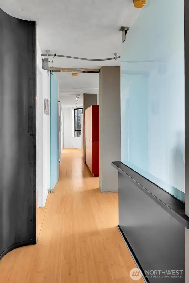 Sleek lines designed by renowned architect and owner! Special opportunity to live in this well designed space in the sky...