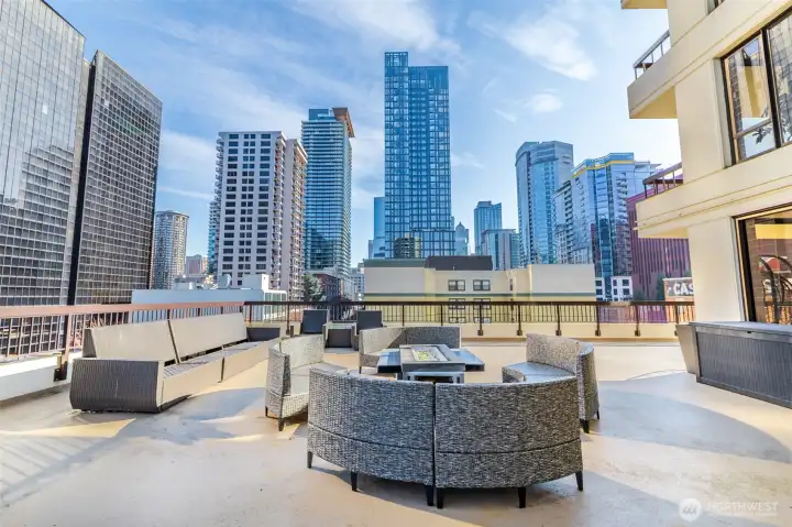 Here is the 7th floor deck- perfect for entertaining!