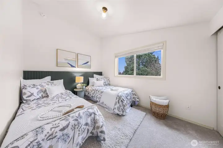 Second bedroom fits two twins, or a queen!