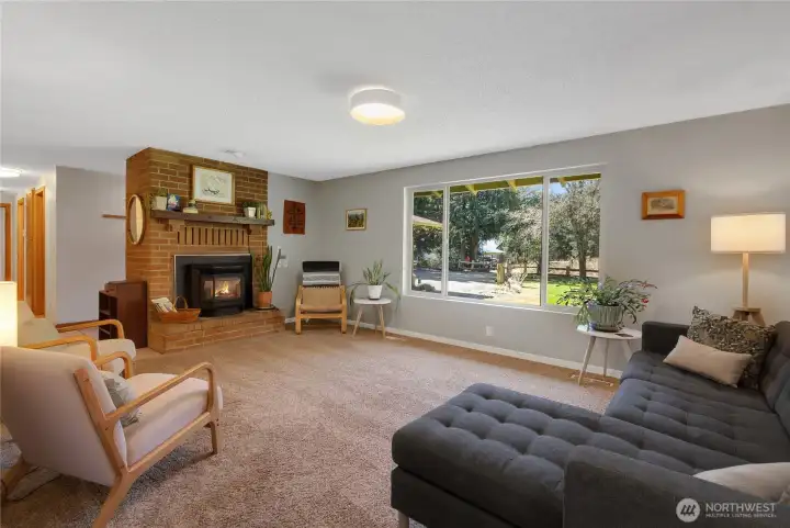 Living Room with pellet stove