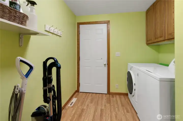 Utility room and garage access door