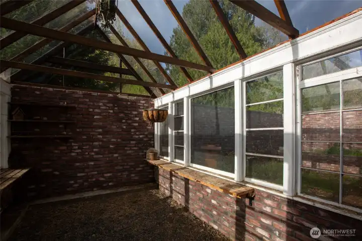 Overlooking the walled garden