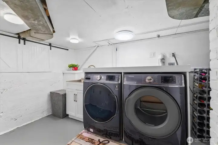 basement laundry room
