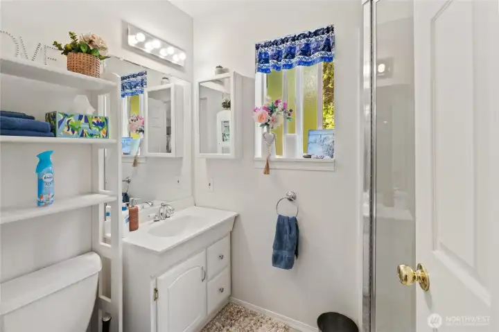 3/4 bath located on the main floor.